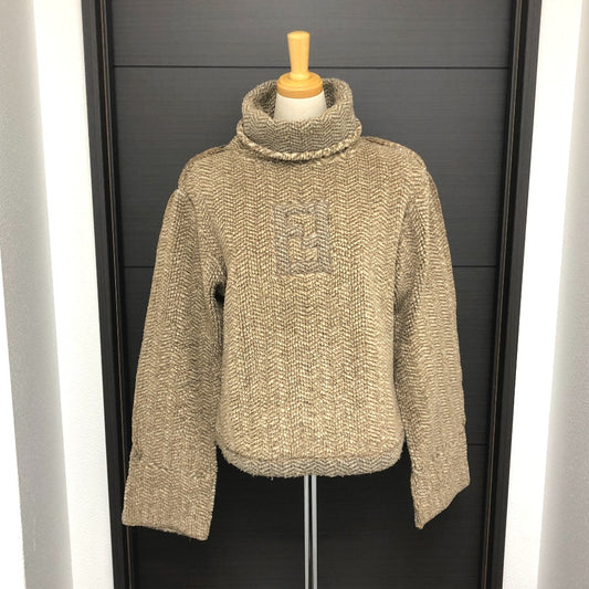 FENDI ロゴ アパレル トップス セーター ポリエステル レディース ブラウン - brandshop-reference