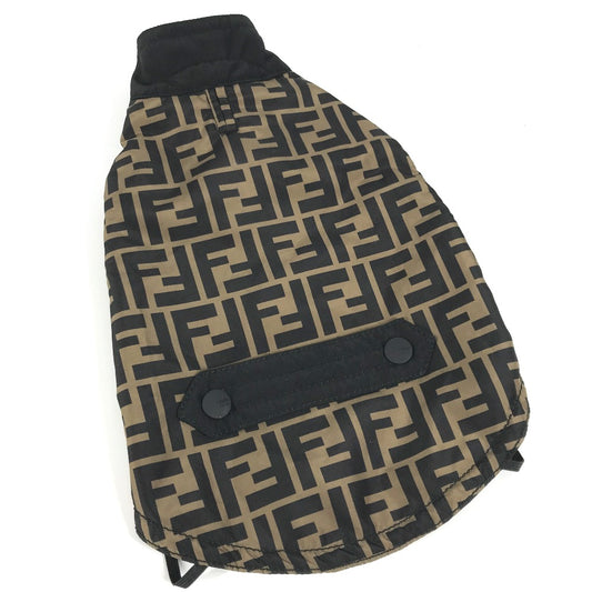 FENDI Zucca Dog Clothes, Unisex Nylon Dogwear, Brown