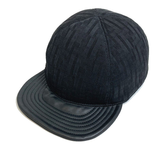 FENDI FZQ770 Zucca Headwear Hat Cap Baseball Cap Polyamide Unisex Black