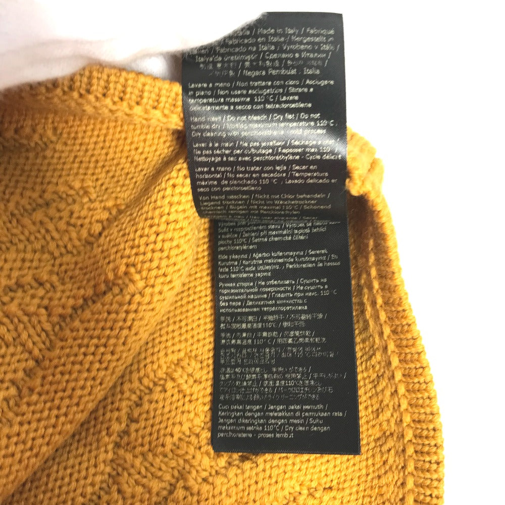 FENDI FXQ056 ロゴ ビーニー 帽子 ニット帽 ニットキャップ ニット帽 ウール レディース イエロー - brandshop-reference