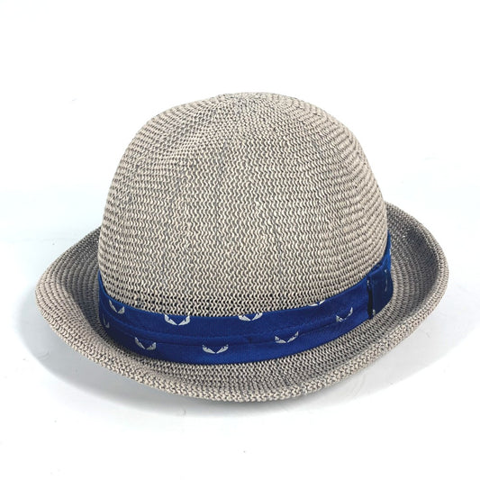 FENDI Men's Gray Bucket Hat, Bob Hat, Monster Summer Hat, Mesh Hat with Paper Pattern