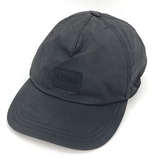 FENDI FXQ788 Logo Hat/Cap/Baseball Cap/Nylon/Men's Black