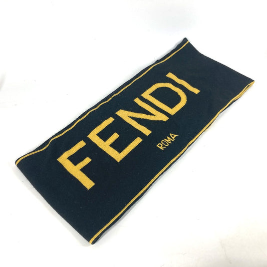 FENDI ロゴ バイカラー マフラー ウール メンズ - brandshop-reference