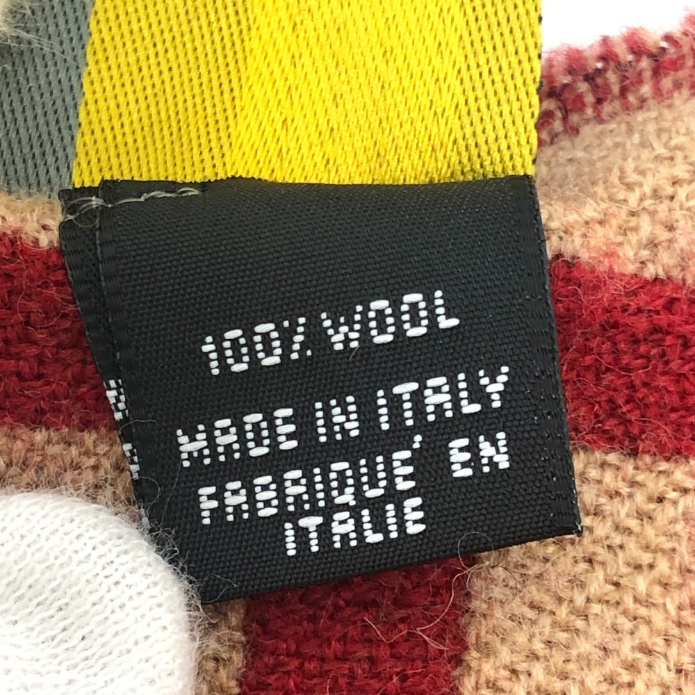 FENDI ズッカ柄 ファッション小物 防寒具 ストール リバーシブル マフラー ウール レディース レッド