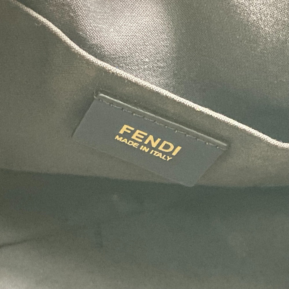 FENDI 8BN251 ペカン ショルダーバッグ 肩掛け ハンドバッグ レザー/キャンバス レディース ブラウン