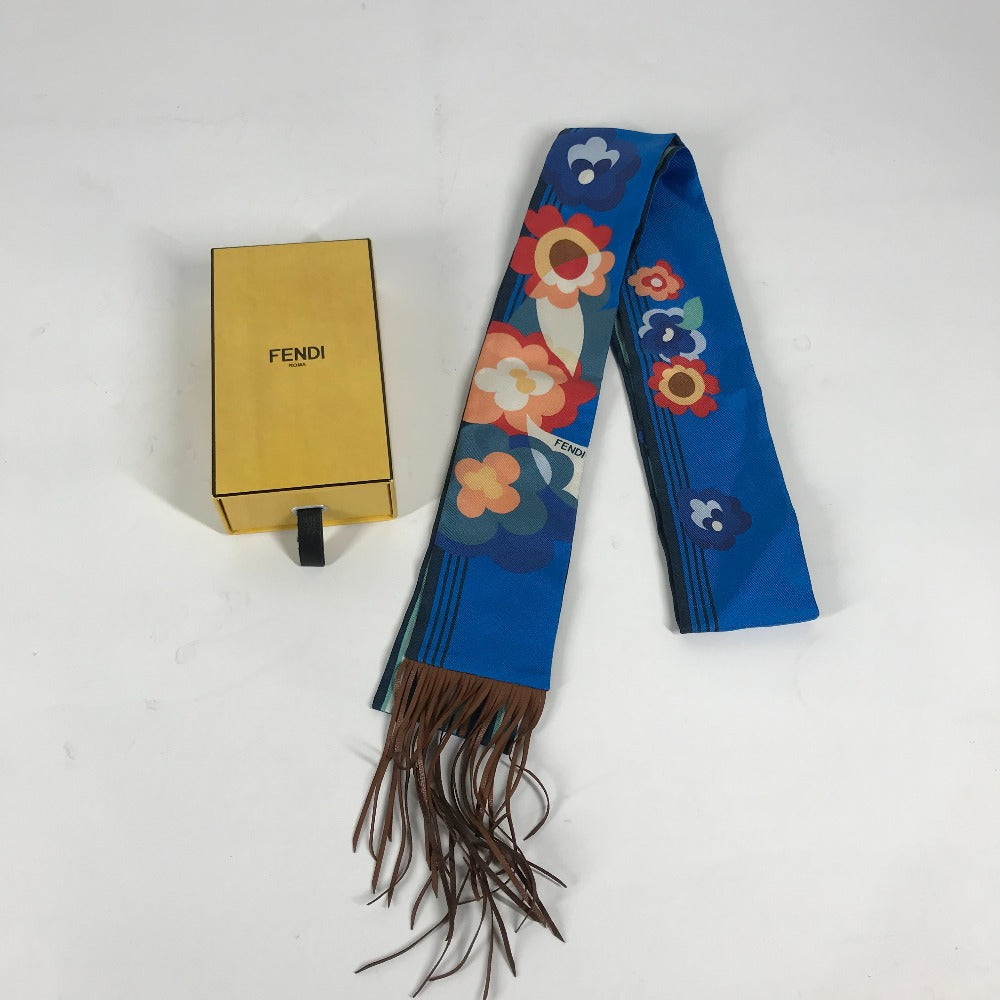 FENDI FXT111 ラッピー フリンジ バンドースカーフ スカーフ シルク レディース - brandshop-reference