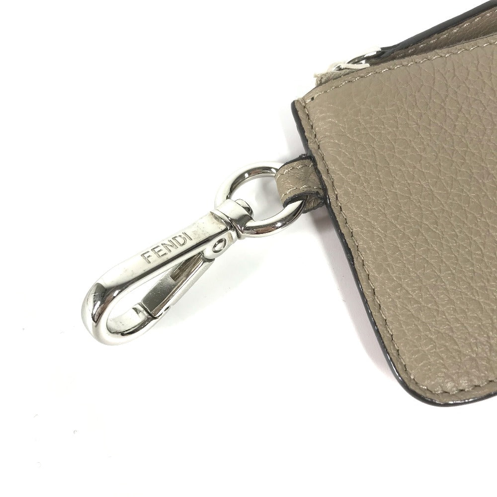 FENDI 7M0343 バイカラー ロゴ カードケース 小銭入れ 財布 フラグメントケース ウォレット コインケース レザー レディース - brandshop-reference