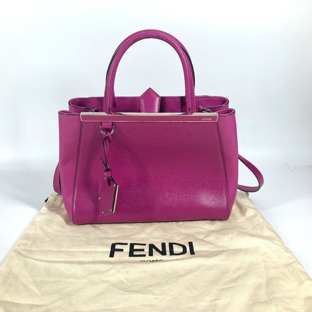 FENDI 8BH253 プチ トゥージュール 2WAYバッグ カバン ショルダーバッグ 斜め掛け ハンドバッグ レザー レディース パープル - brandshop-reference