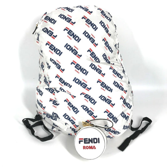 FENDI and FILA collaboration backpack with pouch, nylon, white, for women