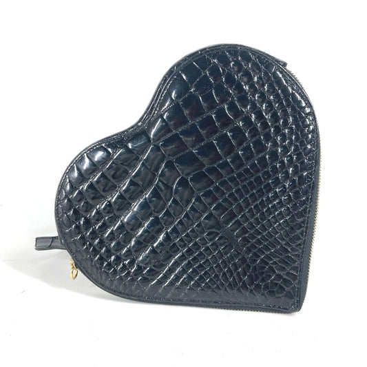 FENDI Vintage Heart Backpack, Leather, Women's, Black