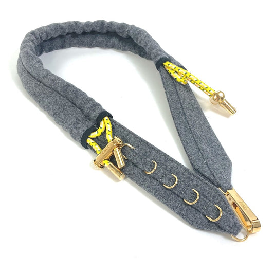 FENDI 8C0627 Belt, Felt Pants Belt, Women's, Gray