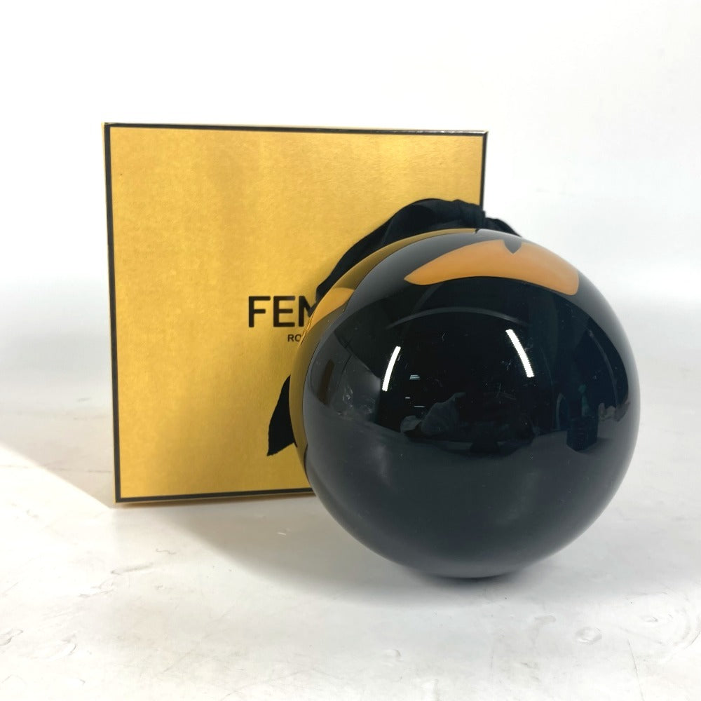 FENDI Christmas Ball Logo Ornament with Monster Design, Plastic, Unisex, Black