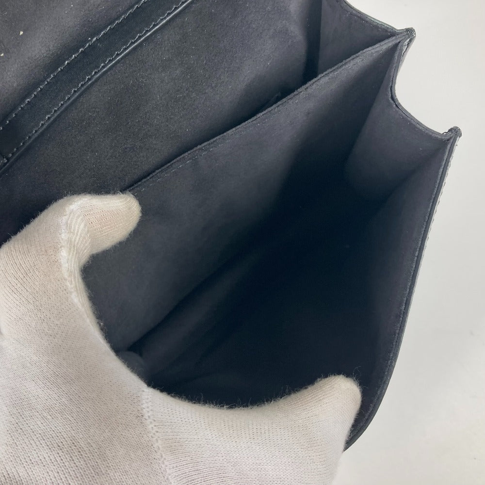 FENDI 8M0381 ミニ キャナイ スタッズ カバン フラップ ハンドバッグ レザー レディース ブラック - brandshop-reference