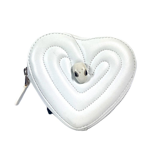 BVLGARI アンブッシュ コラボ AMBUSH ハート 小銭入れ 財布 コインケース レザー ユニセックス ホワイト - brandshop-reference