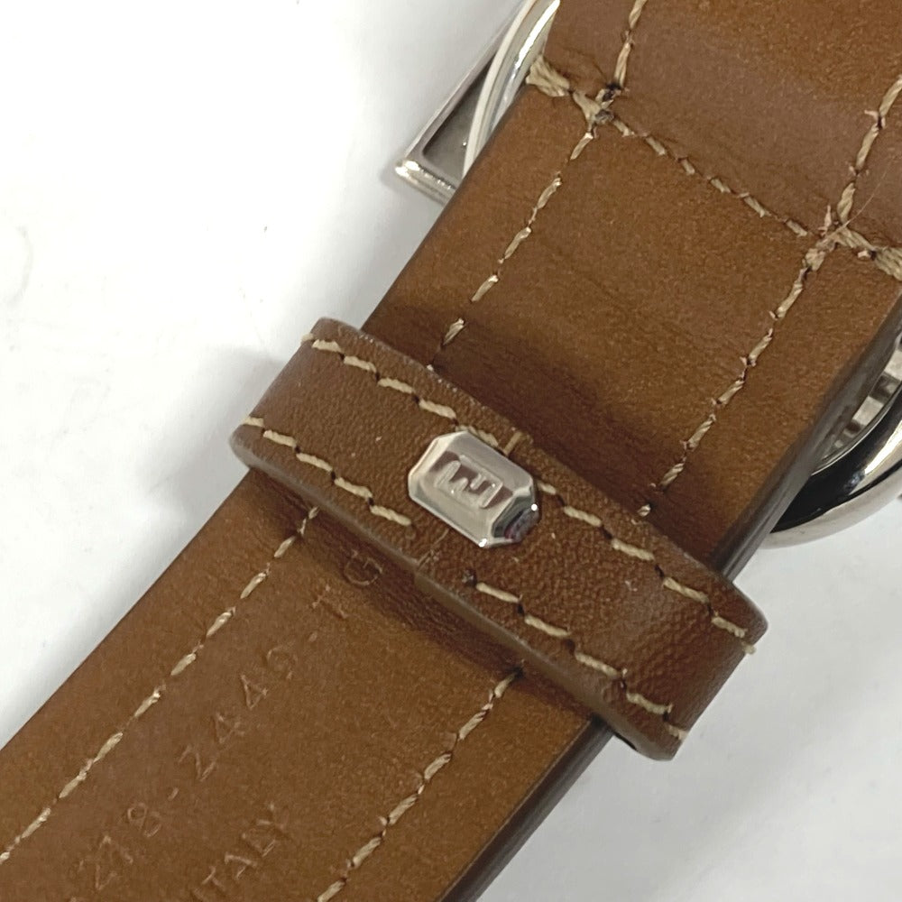 FENDI 8AC016 ズッカ ドッグカラー 犬 ペット アクセサリー ワンちゃん 首輪 レザー ユニセックス ブラウン - brandshop-reference