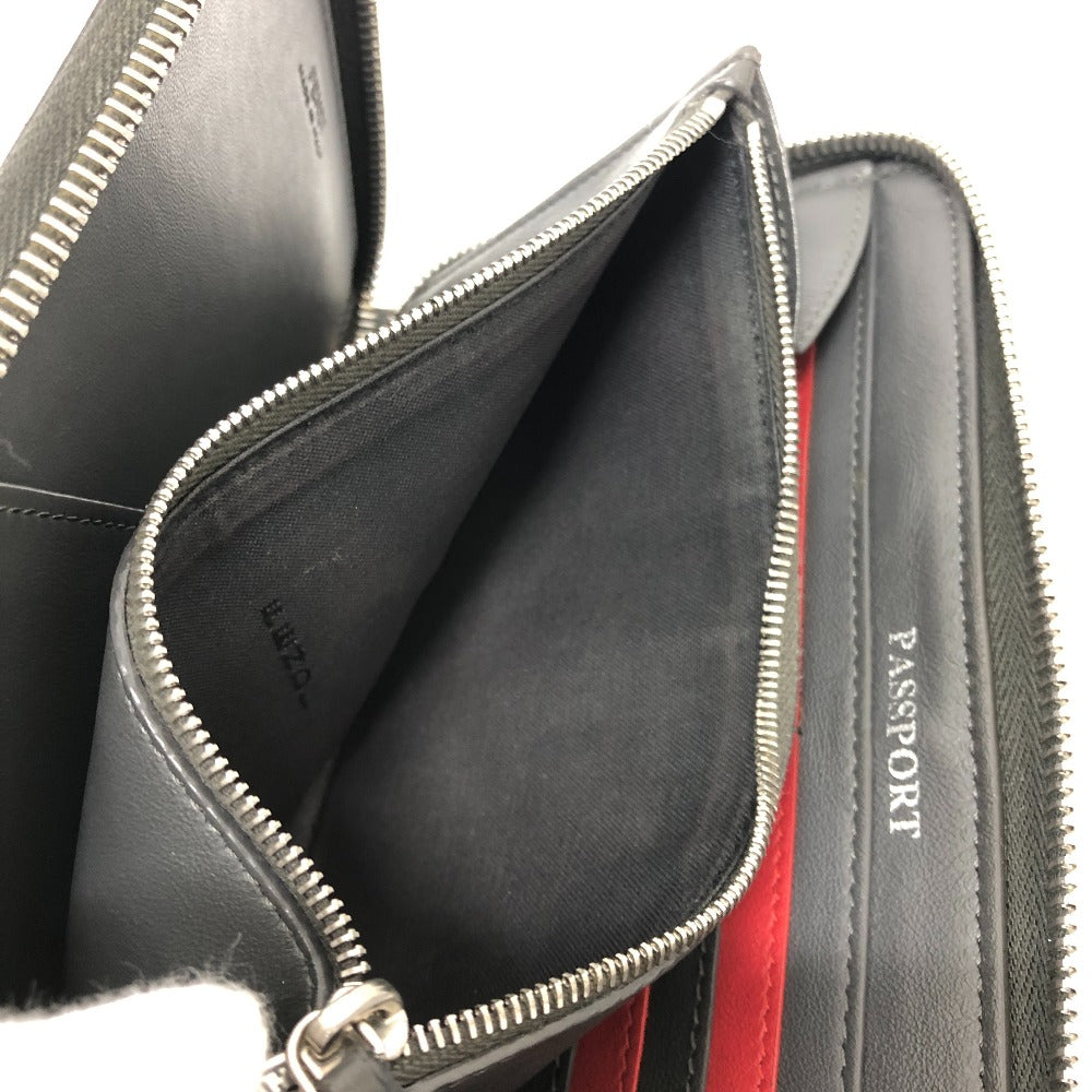 FENDI 7M0276 ズッカ柄トラベルウォレット 長財布 財布 ウォレット 長財布 レザー レディース グレー - brandshop-reference