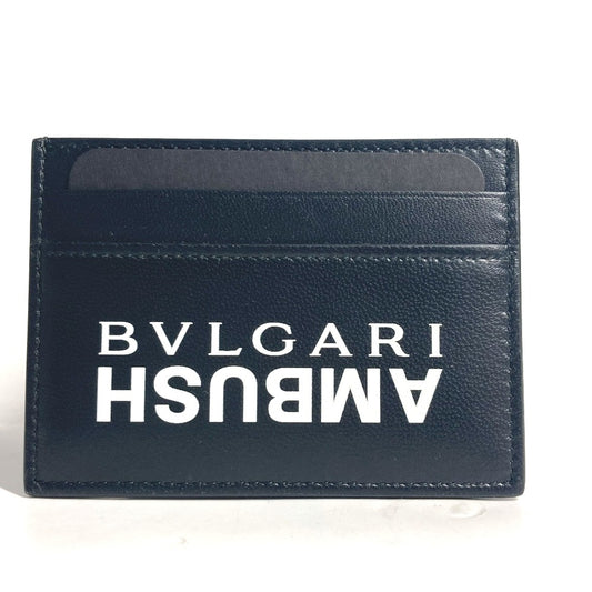 BVLGARI AMBUSH コラボ アンブッシュ ロゴ 名刺入れ パスケース バイカラー カードケース レザー メンズ - brandshop-reference
