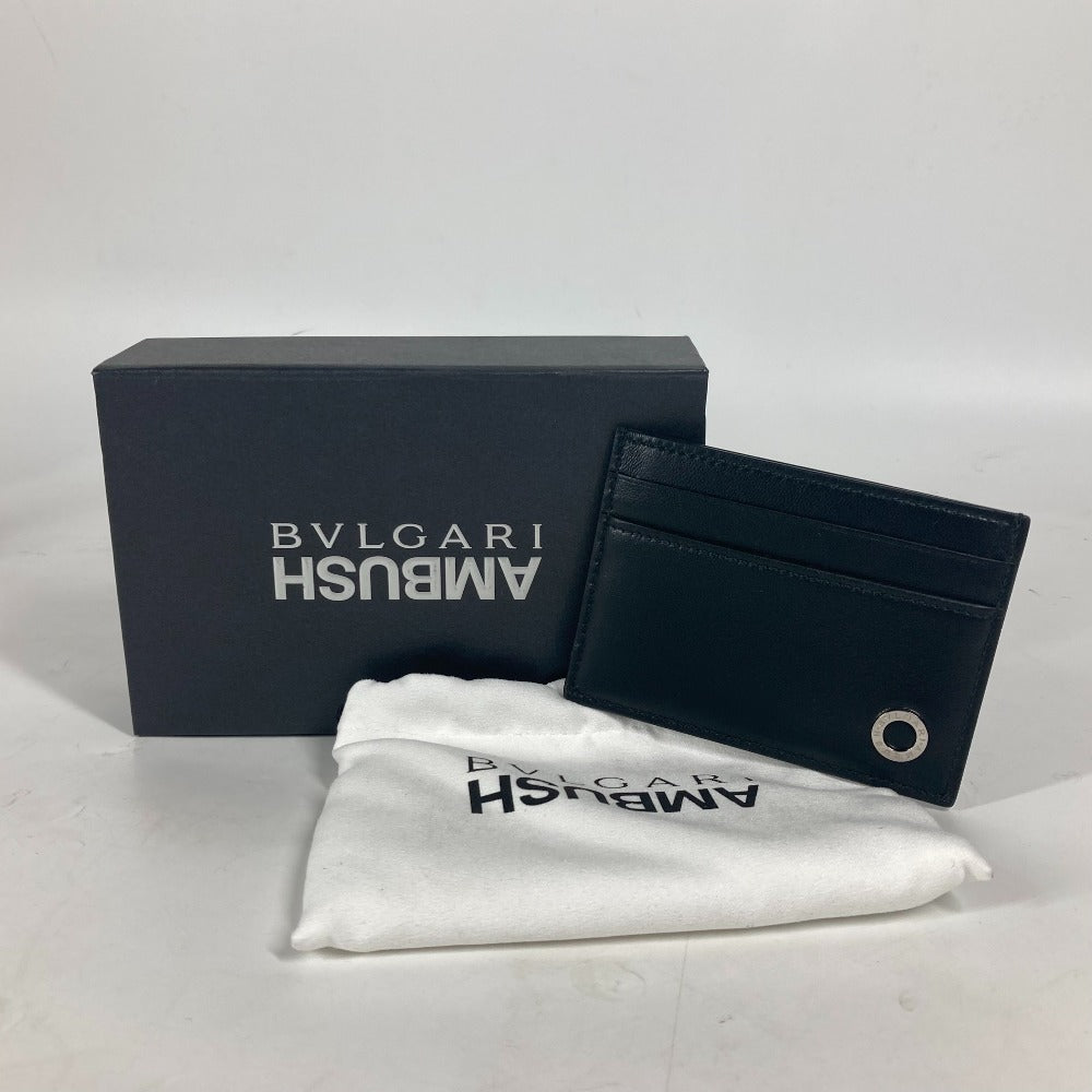 BVLGARI AMBUSH コラボ アンブッシュ ロゴ 名刺入れ パスケース バイカラー カードケース レザー メンズ - brandshop-reference