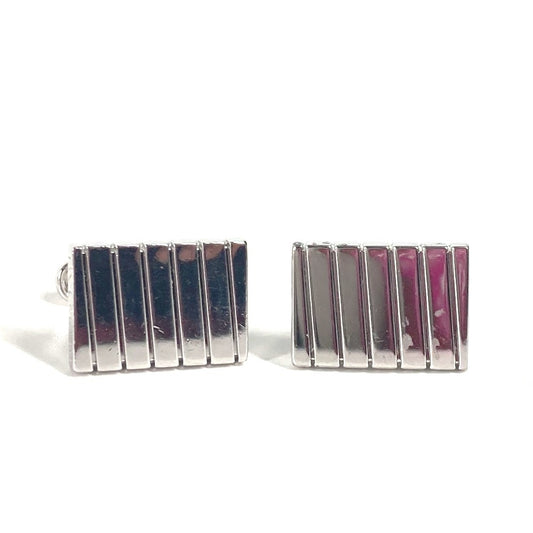 BVLGARI Logo Cufflinks AG925 Men's Silver