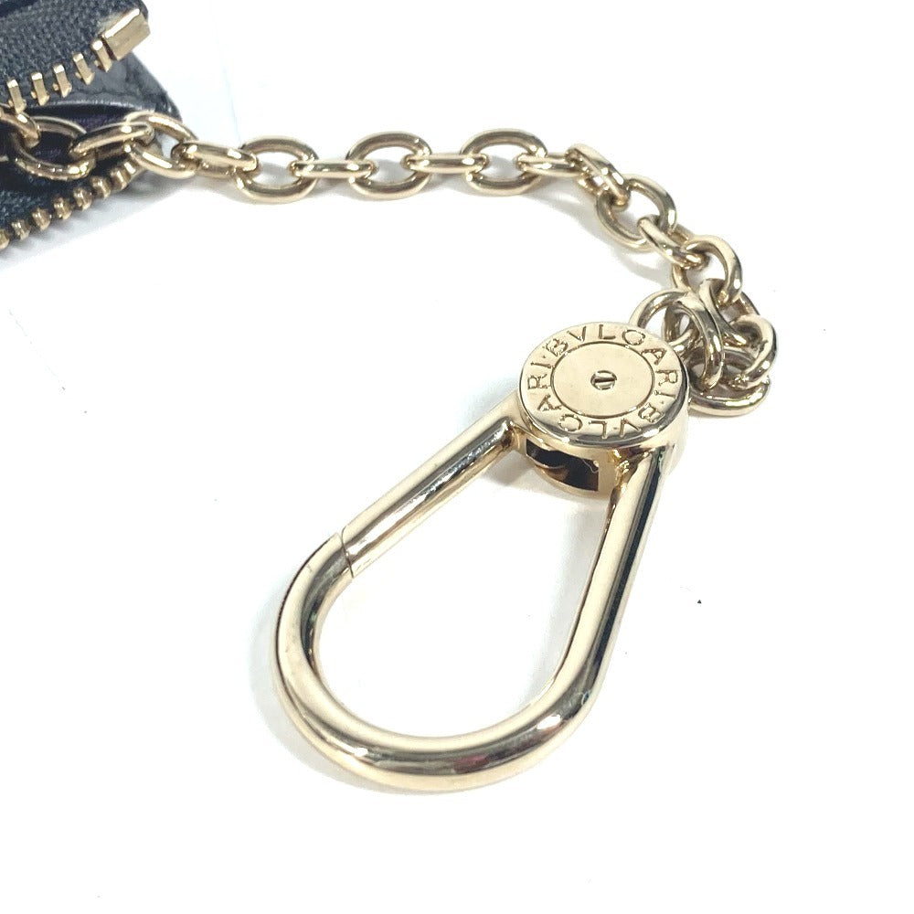 BVLGARI S.bvlgari ロゴ 財布 小銭入れ キーリング付き コインケース レザー ユニセックス シルバー系 - brandshop-reference