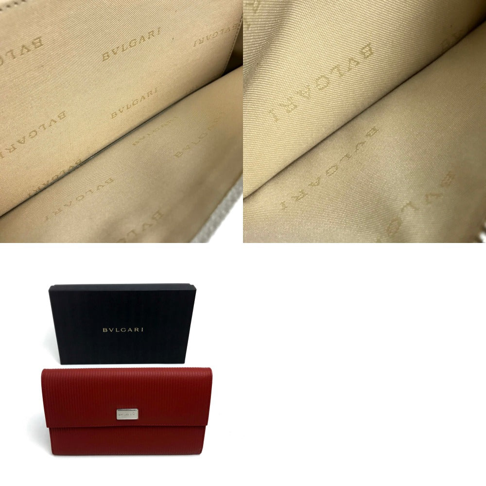 BVLGARI Millerige Travel Organizer Multi-Case Passport Case Travel Case PVC Unisex Red