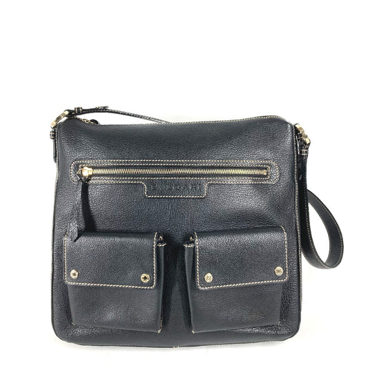 BVLGARI ロゴ 肩掛け カバン ショルダーバッグ レザー レディース ブラック - brandshop-reference