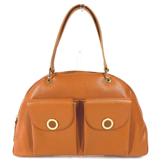 BVLGARI ブルガリブルガリロゴ ミニボストンバッグ カバン 肩掛け ショルダーバッグ レザー ユニセックス ブラウン - brandshop-reference