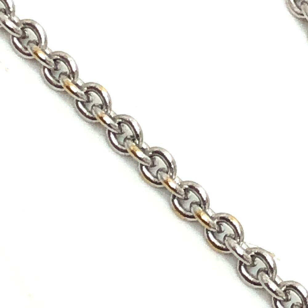 BVLGARI K18WG ダイヤ1P ブルガリ・ブルガリ アクセサリー サークルロゴ ネックレス K18WG レディース シルバー