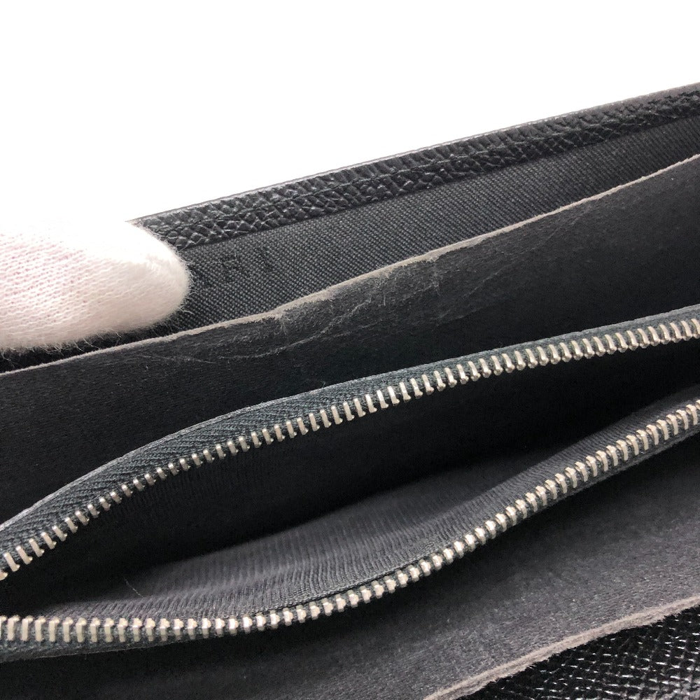 BVLGARI ブルガリブルガリ クラシコ ロングウォレット Wホック 2つ折り 長財布 レザー メンズ ブラック - brandshop-reference