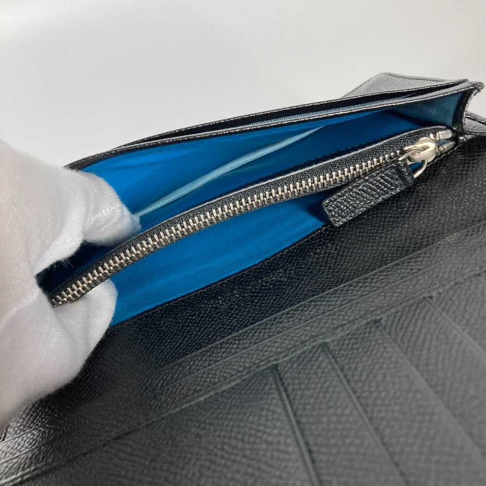 BVLGARI ロングウォレット ブルガリブルガリ 2つ折り 長財布 レザー メンズ - brandshop-reference