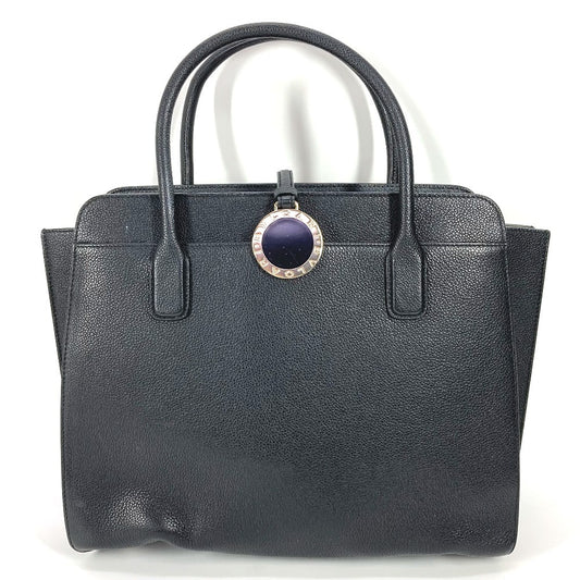 BVLGARI Alba Shoulder Bag Tote Bag Leather Women's Black