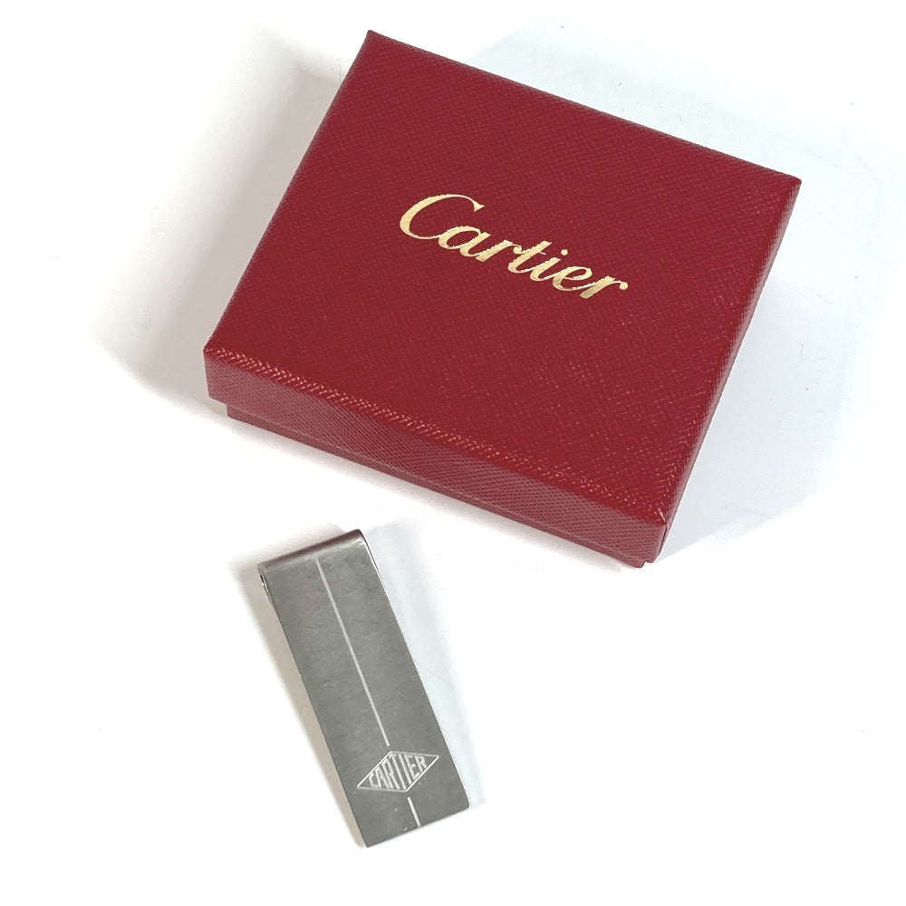 CARTIER Wallet Bill Clip Money Clip SS Unisex Black