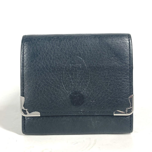 CARTIER マストライン ロゴ 財布 小銭入れ コインケース レザー ユニセックス ブラック - brandshop-reference