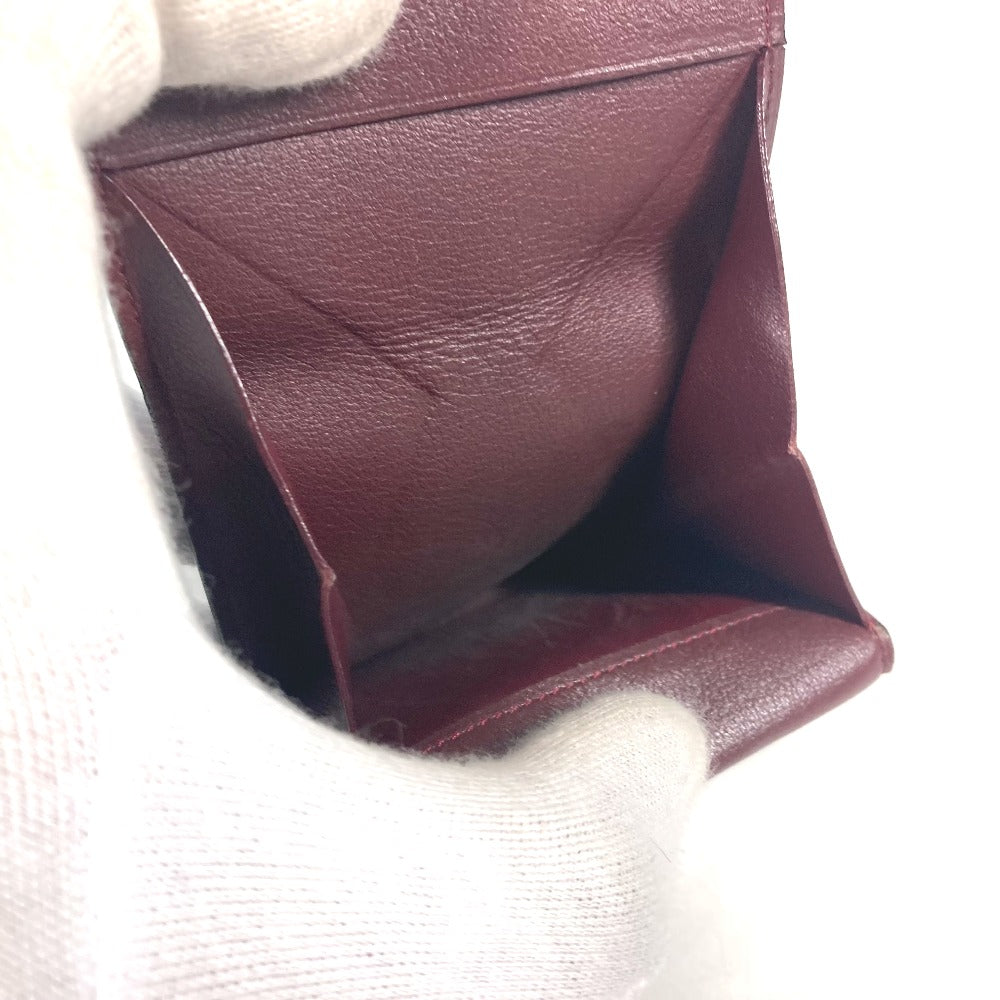 CARTIER マストライン ロゴ 財布 小銭入れ コインケース レザー ユニセックス ブラック