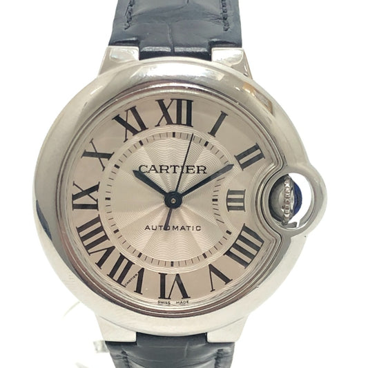 CARTIER W6920085 バロンブルー 33mm 自動巻き ウォッチ 腕時計 SS レディース シルバー