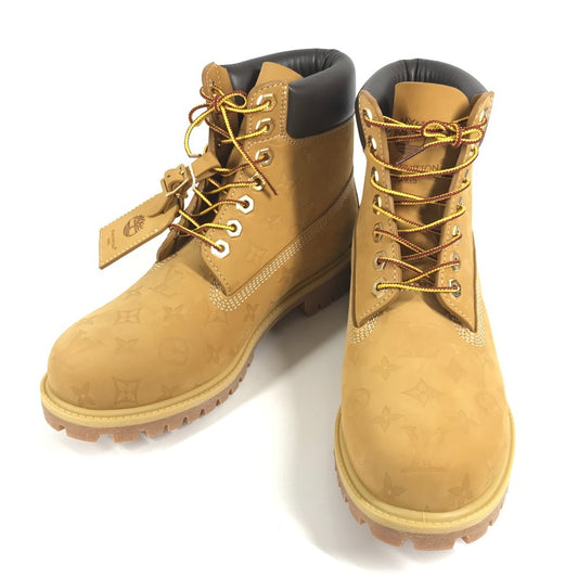 LOUIS VUITTON 1AD750 LV × Timberland ティンバーランド アンクルブーツ 靴 シューズ モノグラム ブーツ メンズ ベージュ