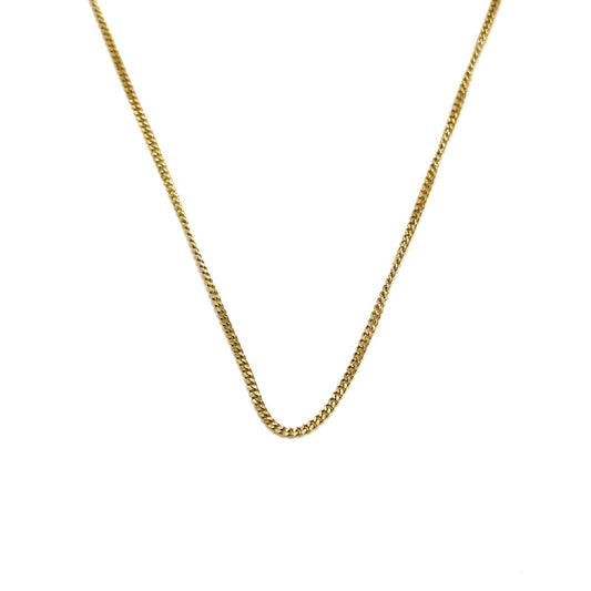 เครื่องประดับ K18 ทอง 18K K18YG สร้อยคอโซ่คิเฮอิสองด้าน เครื่องประดับ สร้อยคอ K18 สำหรับผู้หญิง สีทอง