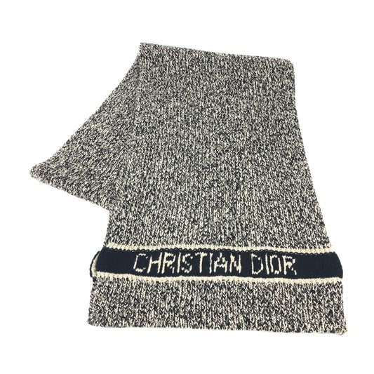 Dior 25DWI214S007 Logo Scarf Wool/Cashmere Women's Black