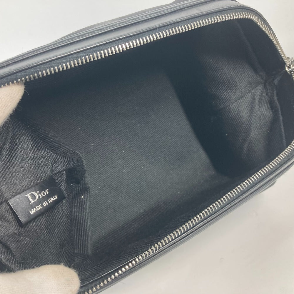 Dior ロゴ セカンドバッグ カバン ポーチ キャンバス/レザー ユニセックス ブラック - brandshop-reference