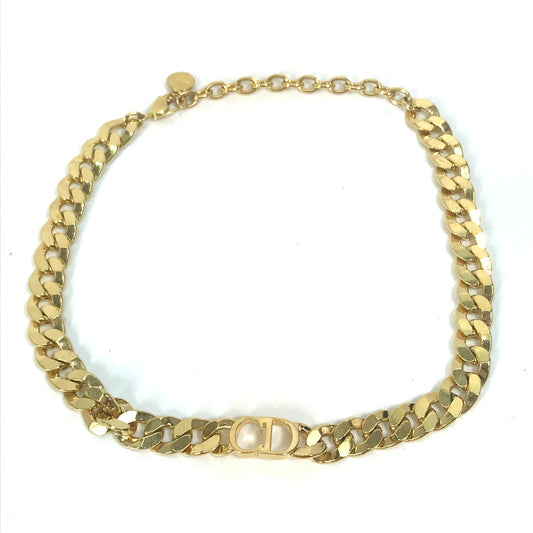 Christian Dior Danseuse Etoile ダンスーズ エトワール チョーカー チェーン アクセサリー ネックレス メタル メンズ ゴールド - brandshop-reference