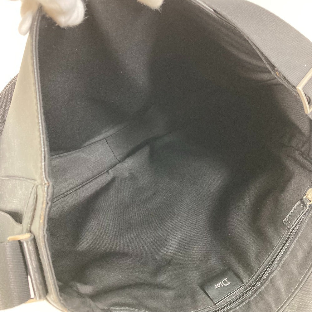 DIOR HOMME Crossbody Flap Trotter Oblique Logo Messenger Bag Shoulder Bag PVC Men's Black