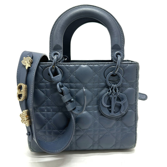 Dior レディディオール 2WAYバッグ カバン バッグ ショルダーバッグ ハンドバック 斜め掛け ハンドバッグ ラムスキン レディース ブルー - brandshop-reference