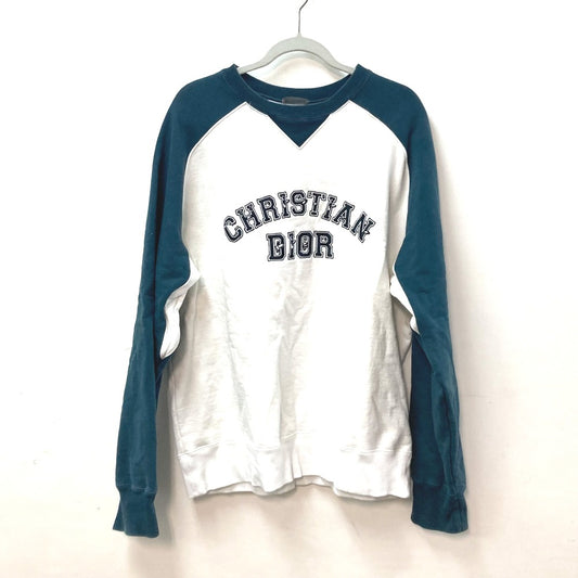 Dior 193J636A0687 Kenny Scharf Logo Embroidery Sweatshirt, Long Sleeve, Cotton, Men's, White