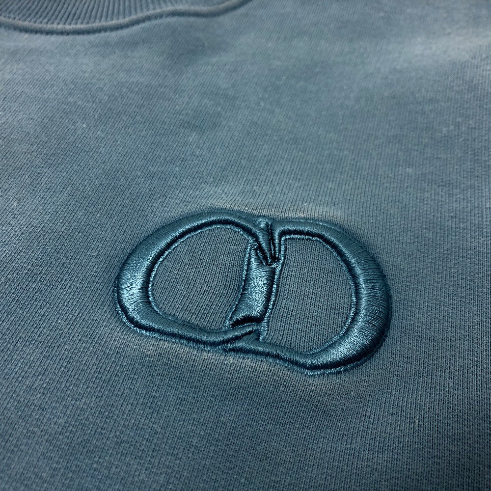 Dior 943.J612A0531 CDアイコン クルーネック スウェット アパレル 長袖 トレーナー コットン メンズ ブルー - brandshop-reference