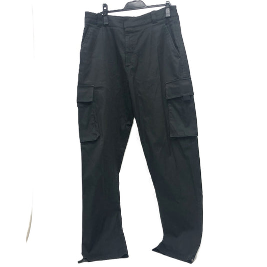 Dior 013C101A3866 Logo Patch Cargo Pants, Cotton, Men's, Black