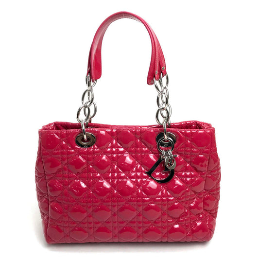 Dior M0955PVR カナージュ ソフトエナメル レディディオール カバン チェーンバッグ ショルダーバッグ トートバッグ ハンドバッグ パテントレザー レディース ピンク系 - brandshop-reference