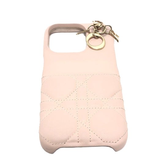 Dior レディディオール カナージュ 15pro ケース アイフォンケース 15proケース iPhoneケース ラムスキン レディース ピンク - brandshop-reference