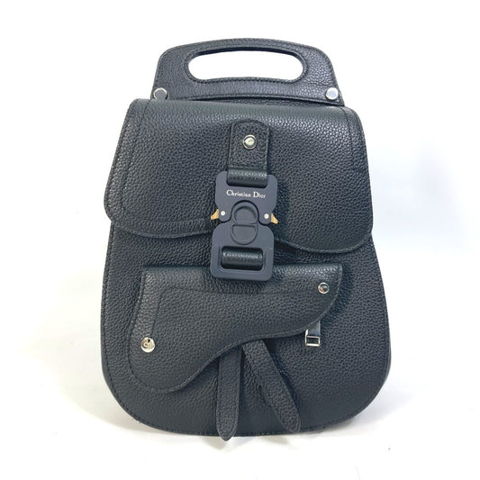 Dior Gallop Saddle Backpack in Black Calfskin for Men