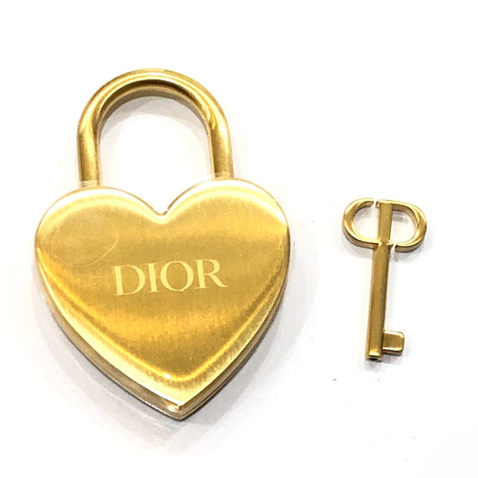 Dior Heart Padlock Key Logo Small Item Novelty Goods Metal Women's Gold