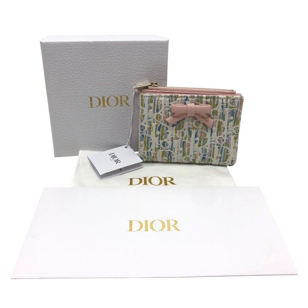 Dior S2503OGWQ Spring/Summer 2026 Oblique Promenade Dahlia Wallet Wallet Folded wallet Jacquard pink Used